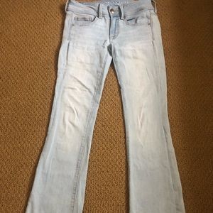 Light wash American Eagle bootcut jeans